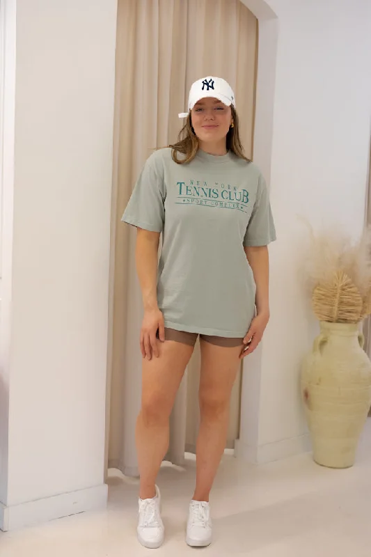 Weekend Bargains to Snag NEW TENNIS CLUB GRAPHIC T-SHIRT (SAGE)