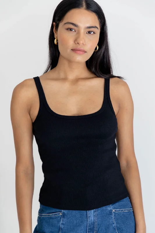 Deal Alert Harley Ribbed Tank Top - Black