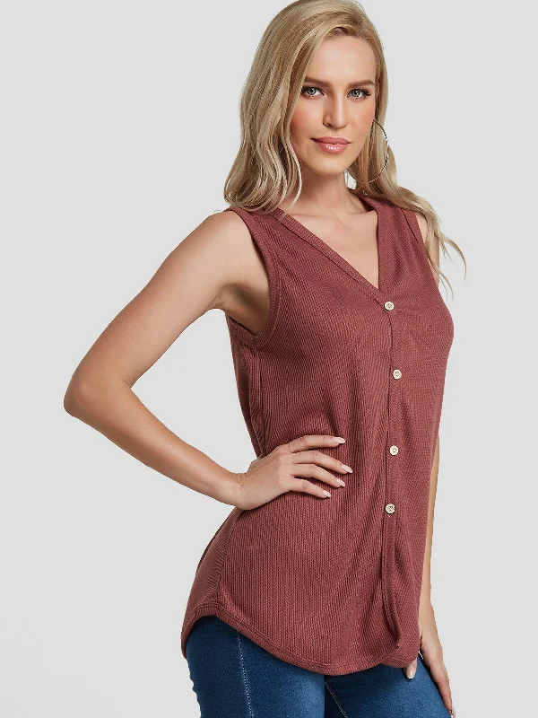 Epic Deals Custom V-Neck Sleeveless Red Tank Top