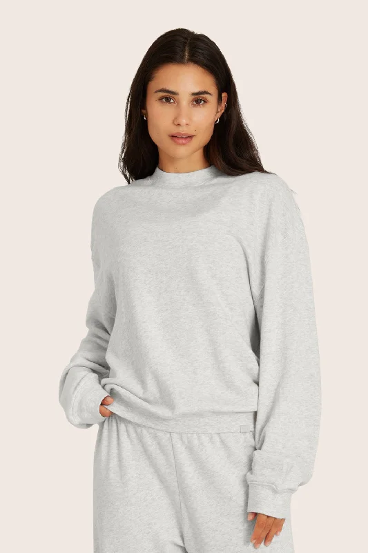 Crazy Savings LIGHTWEIGHT SWEATS CLASSIC CREWNECK - HEATHER GREY