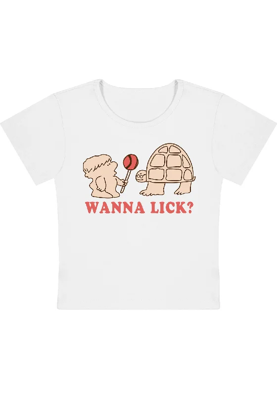 Special Promotion Wanna Lick Lollipop Y2K Baby Tee