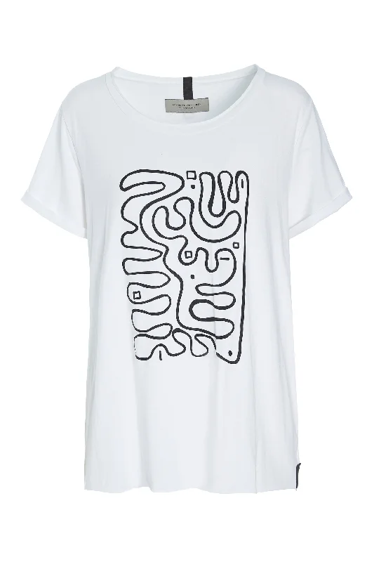 Stock Up and Save T-SHIRT WITH PRINT - 96063 - WHITE
