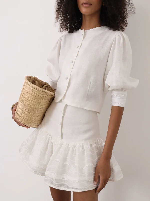 Price Blitz Fahara Resort Day Blouse | Island White