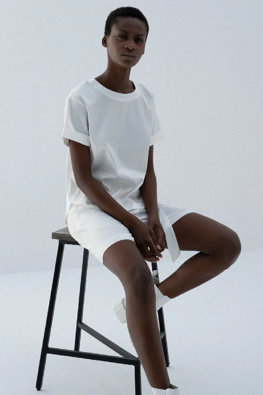 Weekend Discounts to Celebrate White T-Shirt (Satin)