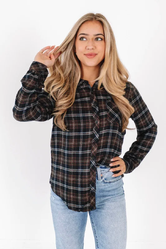 Weekend Savings Sensation Cool Sunday Morning Top - Brown