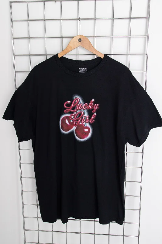Deal Alert Daisy Street Relaxed T-Shirt With Lucky Girl Print