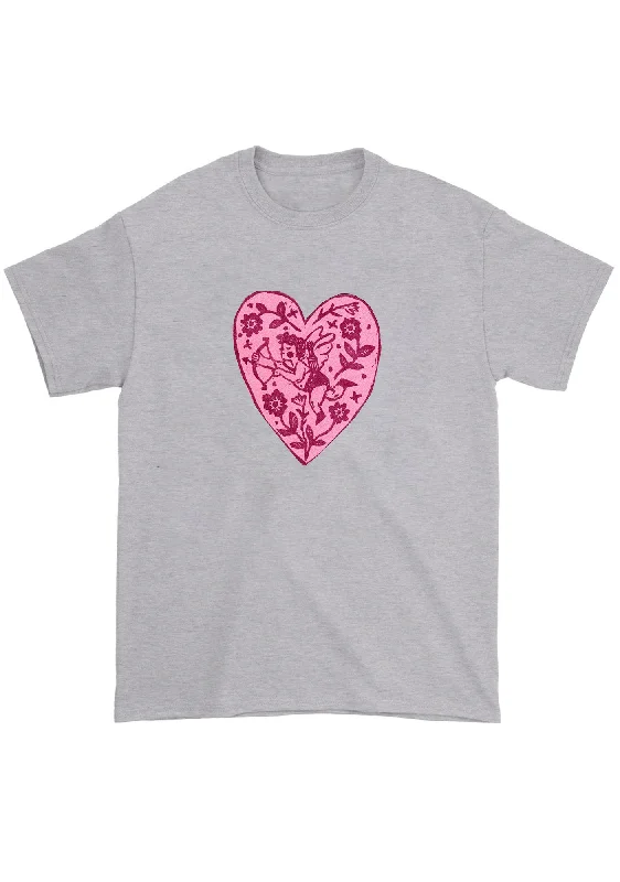 New Markdowns Pink Angel Heart Chunky Shirt