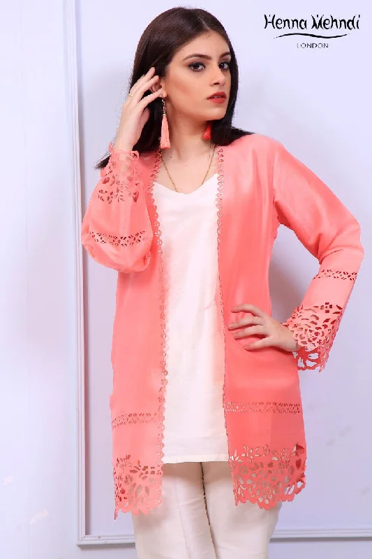 Weekend Bargains to Snag Coral Laser Cut Jacket