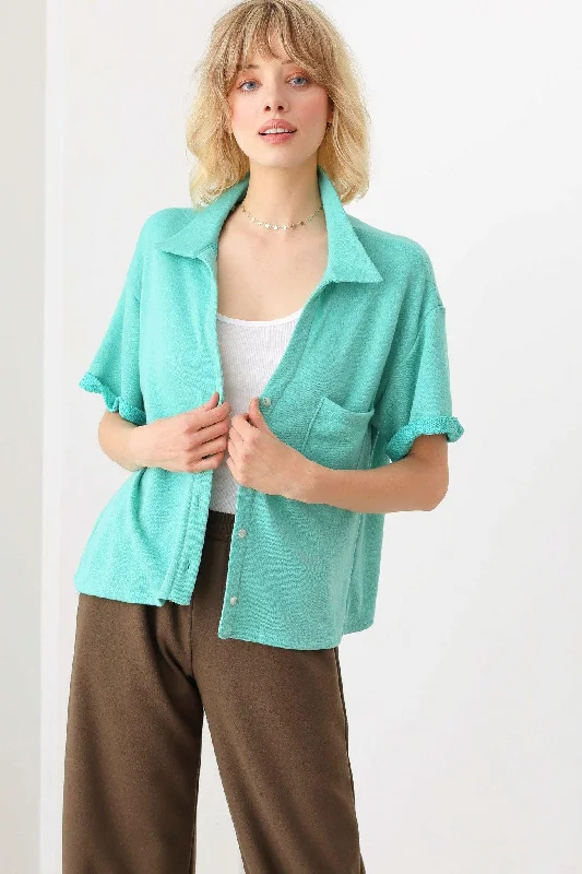 Weekend Bargains to Savor Casual Sport Style Soft Fabric Polo Front Pocket Button Up Closure Shirt Weekend Bargains to Savor Casual Sport Style Soft Fabric Polo Front Pocket Button Up Closure Shirt