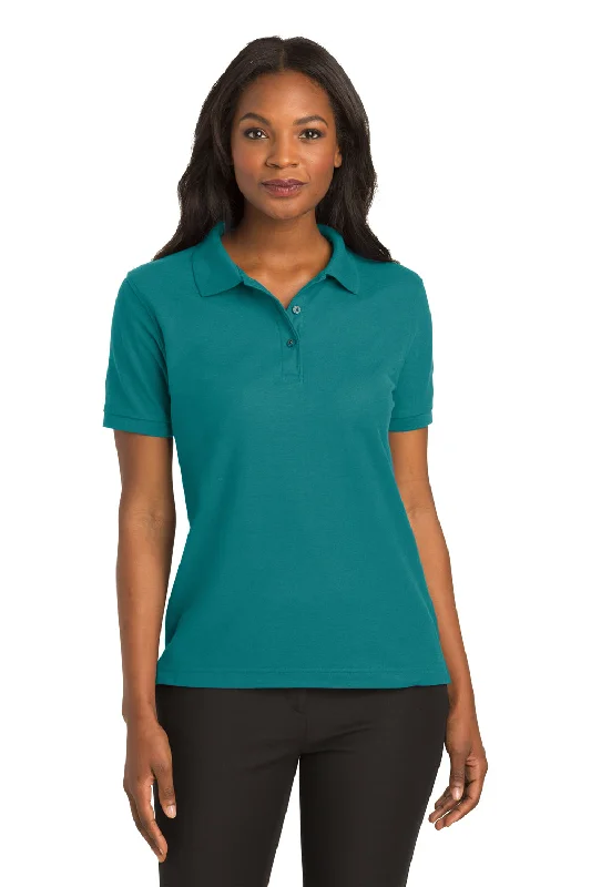 Weekend Specials You Can't Miss Port Authority Womens Silk Touch Wrinkle Resistant Short Sleeve Polo Shirt - Teal Green Weekend Specials You Can't Miss Port Authority Womens Silk Touch Wrinkle Resistant Short Sleeve Polo Shirt - Teal Green