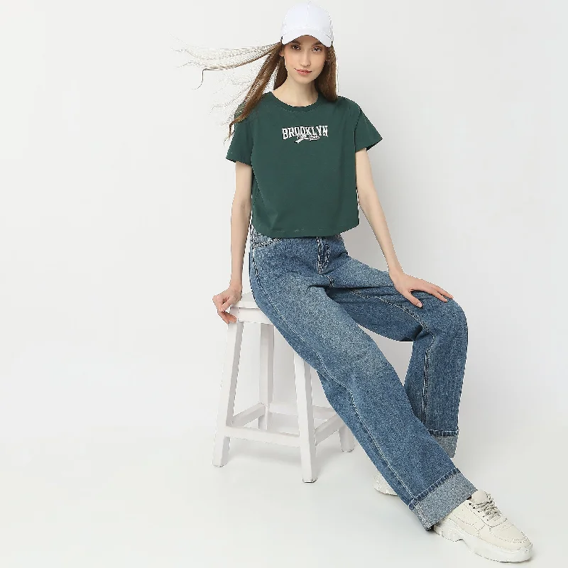 Referral Discount Slim Fit Printed T-Shirt