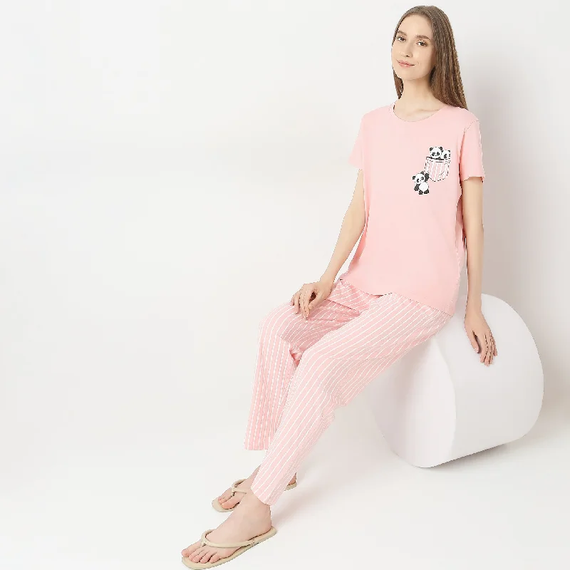 Discount Days Regular Fit Printed Lounge T-Shirt