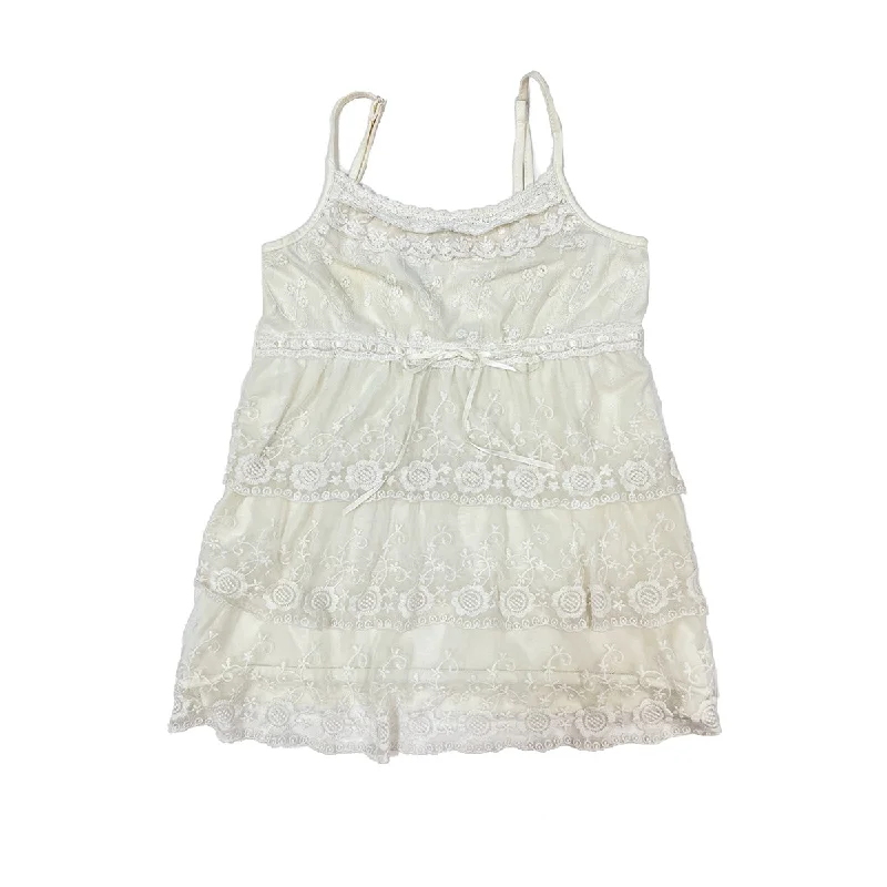 Weekend Savings Bonanza Lace Layered Mesh Camisole