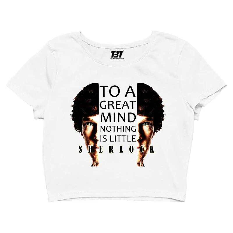 Price Drop Sherlock Crop Top - To A Great Mind