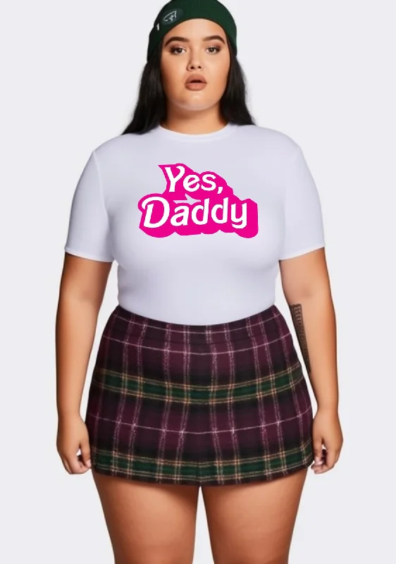 Weekend Special Curvy Yes Daddy Baby Tee