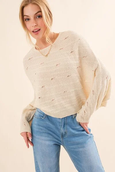 Great Bargains Dolman Sleeve Knit Top