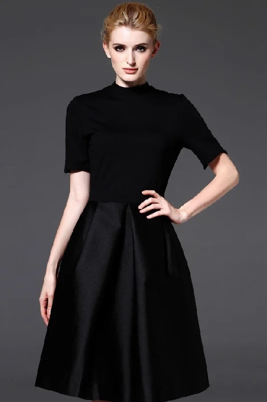 Special Price Short Sleeve Black Dress