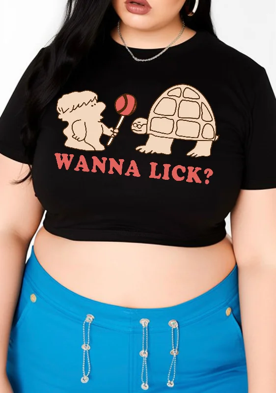 Today’s Special Curvy Wanna Lick Lollipop  Baby Tee