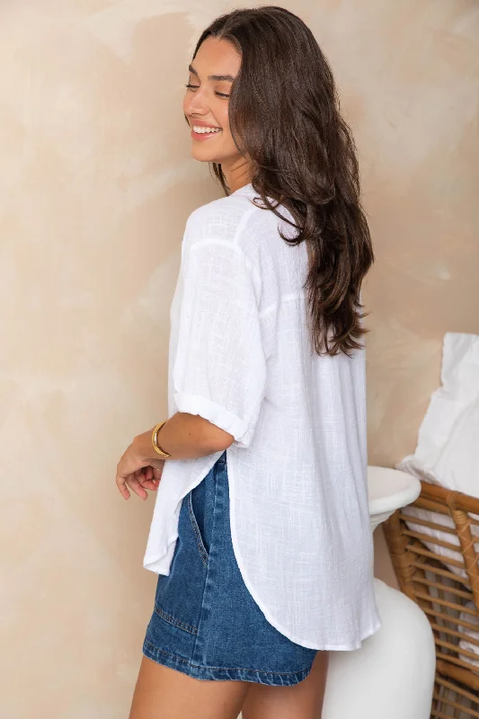 Weekend Savings Spectacular Dylan Linen Shirt - White