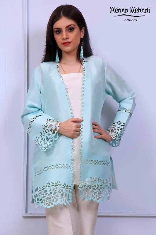 Weekend Specials to Delight Mint Laser Cut Jacket