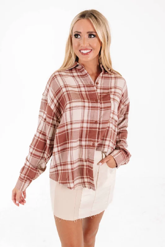 Super Savings Z Supply River Plaid Button Up - Tiger Eye