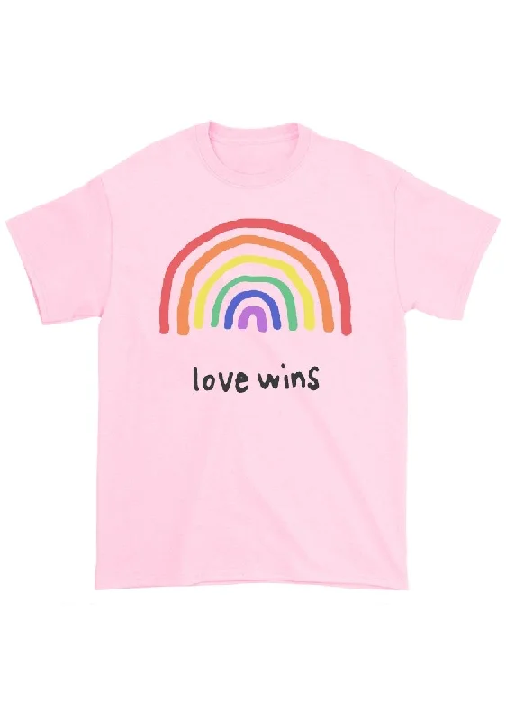 Special Savings Love Wins Cartoon Rainbow Chunky Shirt