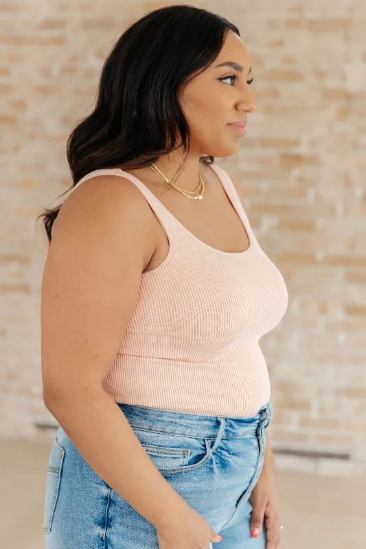 Weekend Offers That Impress Fundamentals Ribbed Seamless Reversible Tank in Peach