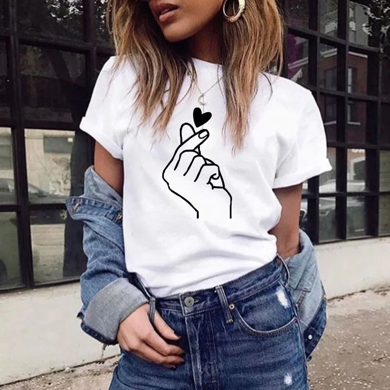 Best Seller Women's t-shirt Harajuku love t shirt women feminina ladies Than heart ulzzang graphic t shirts women 2019 summer femme clothes