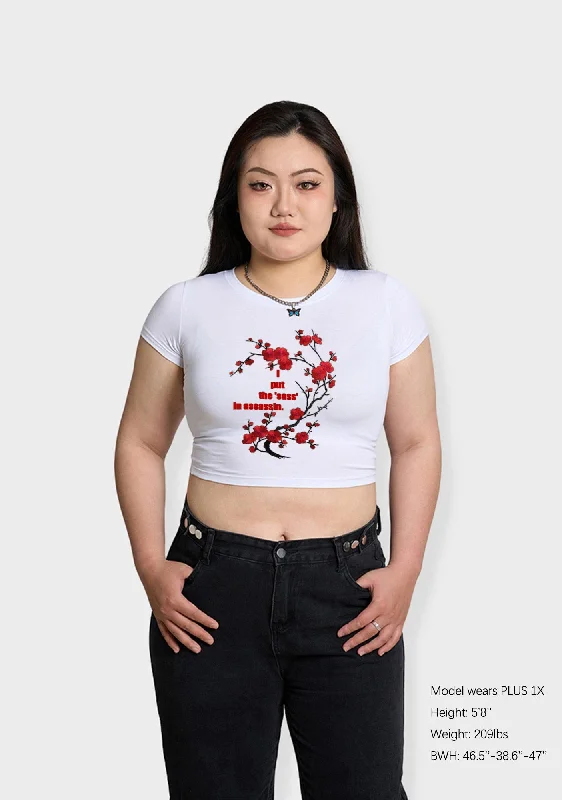Blowout Sale Curvy I Put The Sass In Assassin Baby Tee