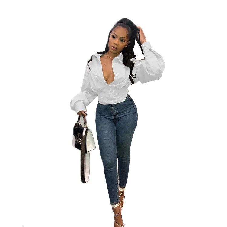 Midnight Madness Autumn Fashion Shirt Solid Blouse Long Sleeve Shirt lady's shirt fashion blouse for women Midnight Madness Autumn Fashion Shirt Solid Blouse Long Sleeve Shirt lady's shirt fashion blouse for women