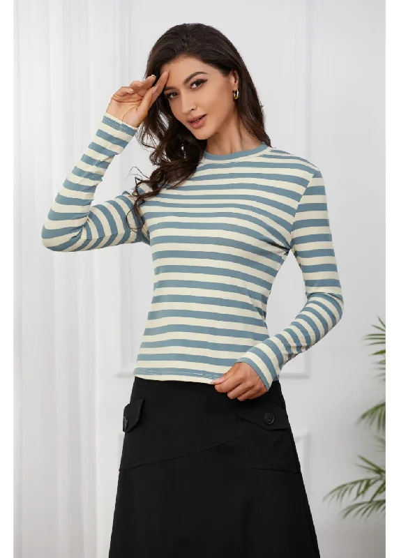 Savings Alert Blue and White Striped Shirt