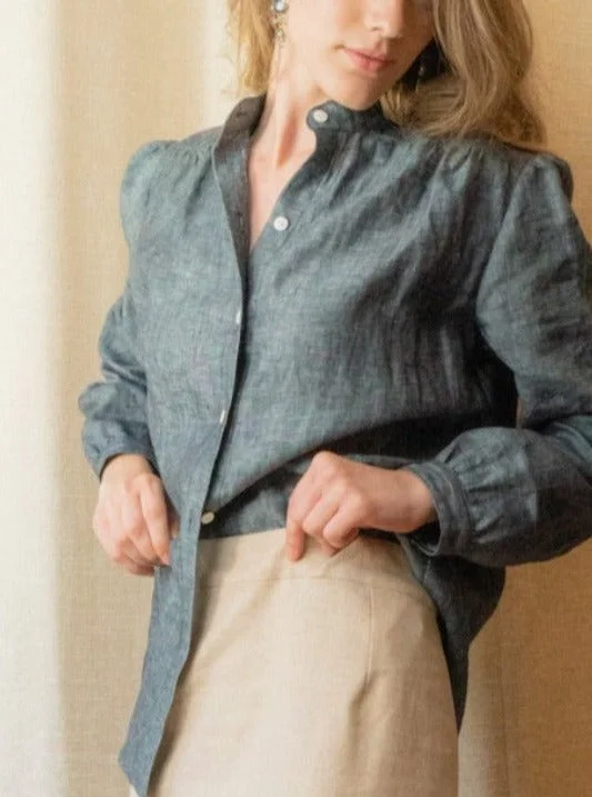 Friends and Family Sale Margot Blouse, Indigo