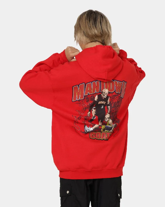 Weekend Deal Goat Crew Man Down Hoodie Red