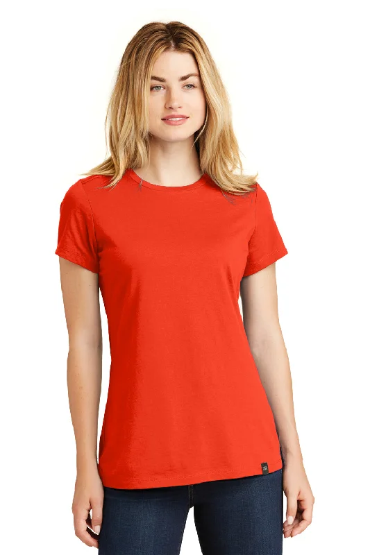 Grand Opening Sale New Era Womens Heritage Short Sleeve Crewneck T-Shirt - Orange - Closeout