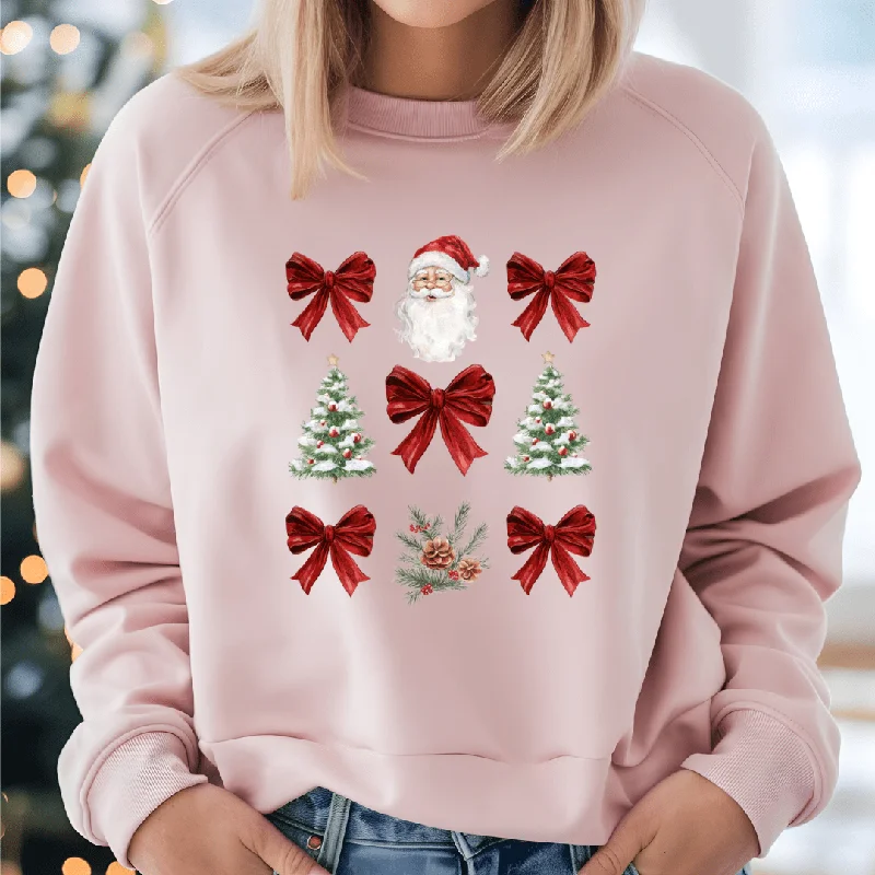 New Arrival Santa Bow Trees Sweatshirt