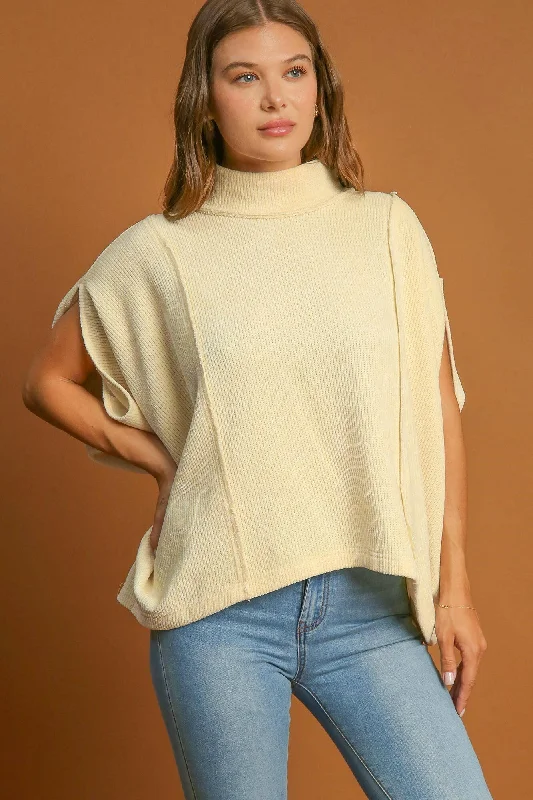 Weekend Offers That Sizzle Umgee Solid Color Mock Neck Short Sleeve Top