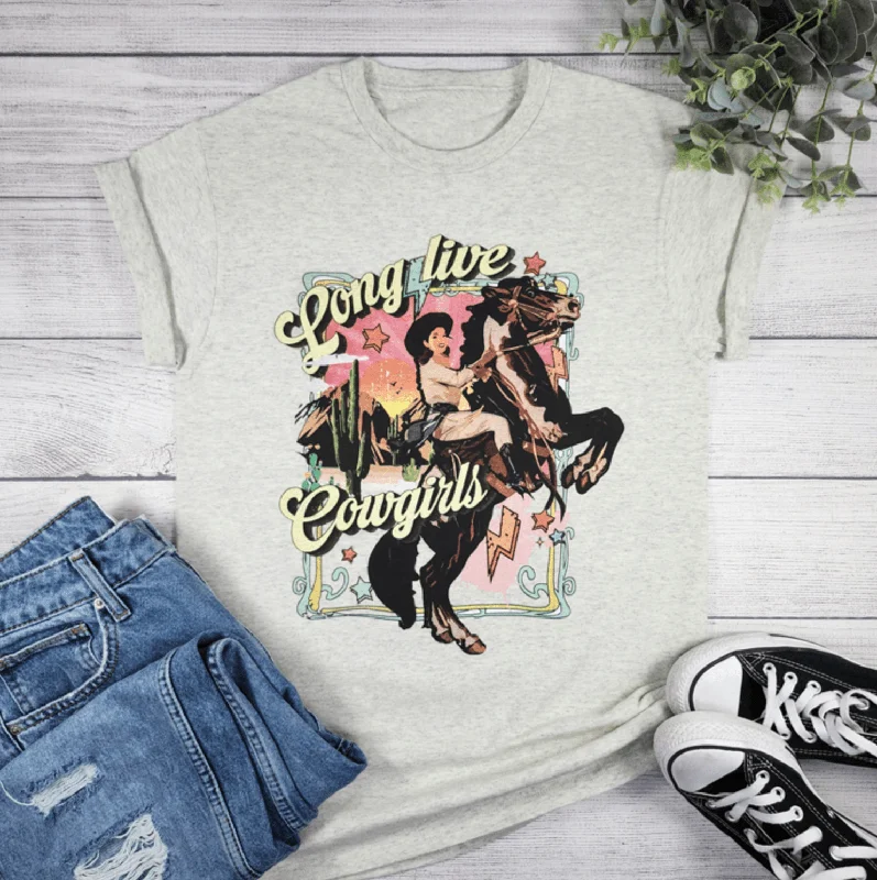 Savings Event LONG LIVE COWGIRLS OATMEAL T-Shirt