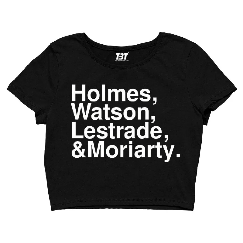 Massive Savings Sherlock Crop Top - Holmes, Watson, Lestrade & Moriarty