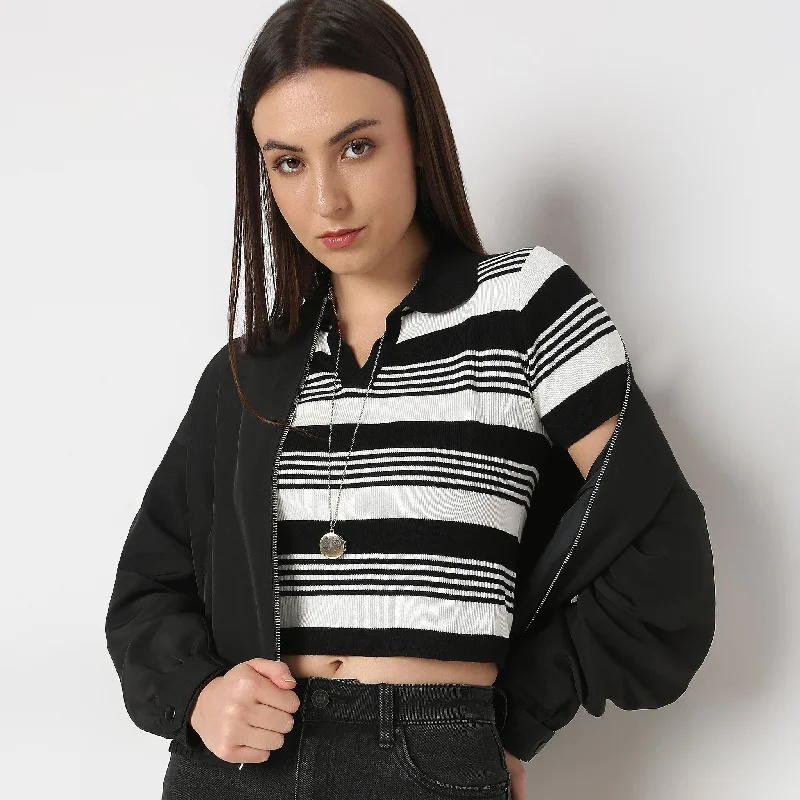 Savings Galore Slim Fit Striped T-Shirt