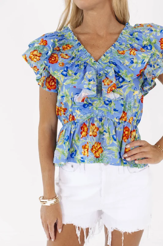 Overstock Essence Top - Blue