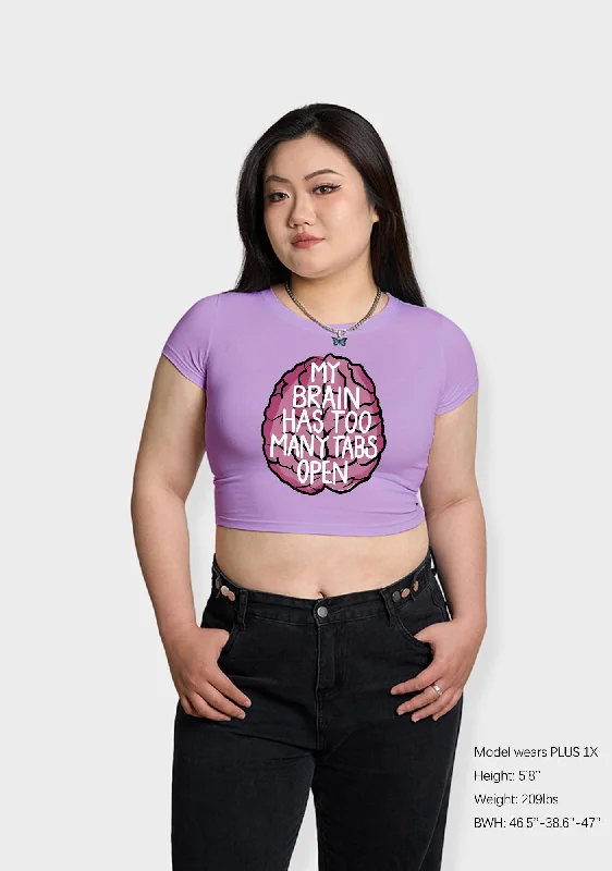 Shop and Save Curvy My Brain Has Too Many Tabs Open Baby Tee