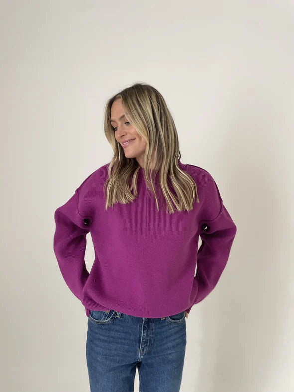 Bargain Bin Magenta Aspen Sweater