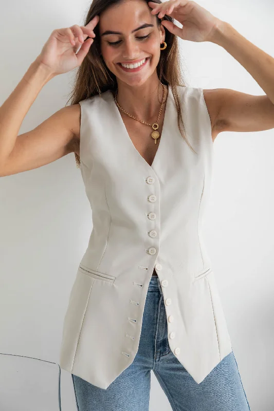 Final Clearance Juno Vest - Oyster