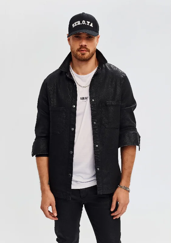 Great Deal Marcus Coated Denim Shirt