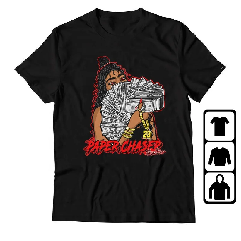 Unbeatable Prices Cherry 11s Sneaker Match White Paper Chaser Print 100% Cotton Unisex Graphic T Shirt Streetwear Women's T Shirt
