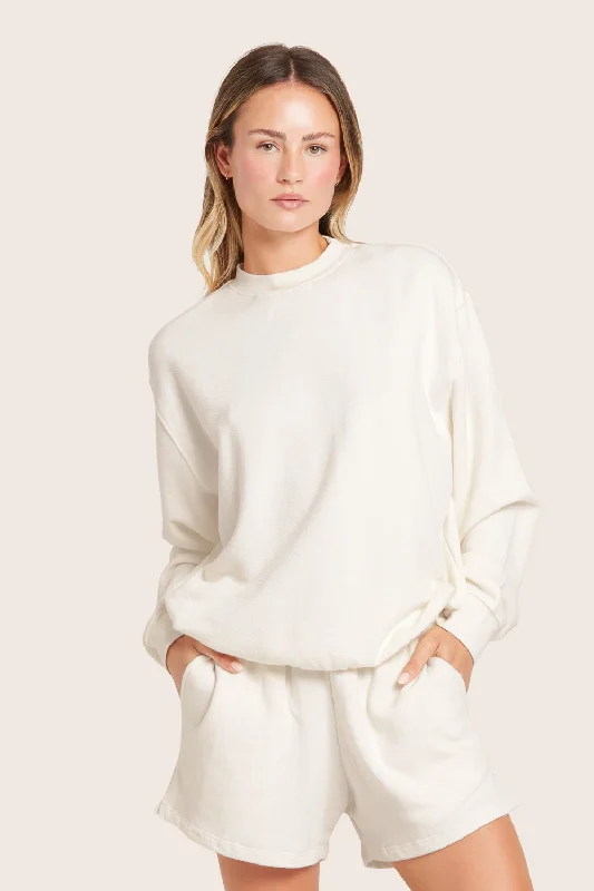 Best Deals LIGHTWEIGHT SWEATS CLASSIC CREWNECK - BLANC