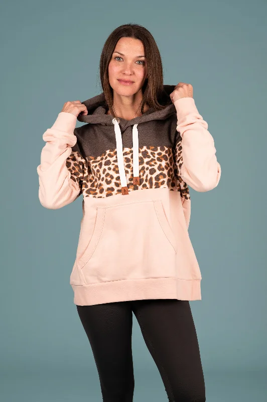 Steals and Deals Lucia Print Hoodie Choco Mix