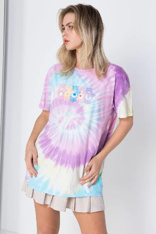 Flash Sale Daisy Street Licensed T-Shirt With Tie-Dye Care Bears Print