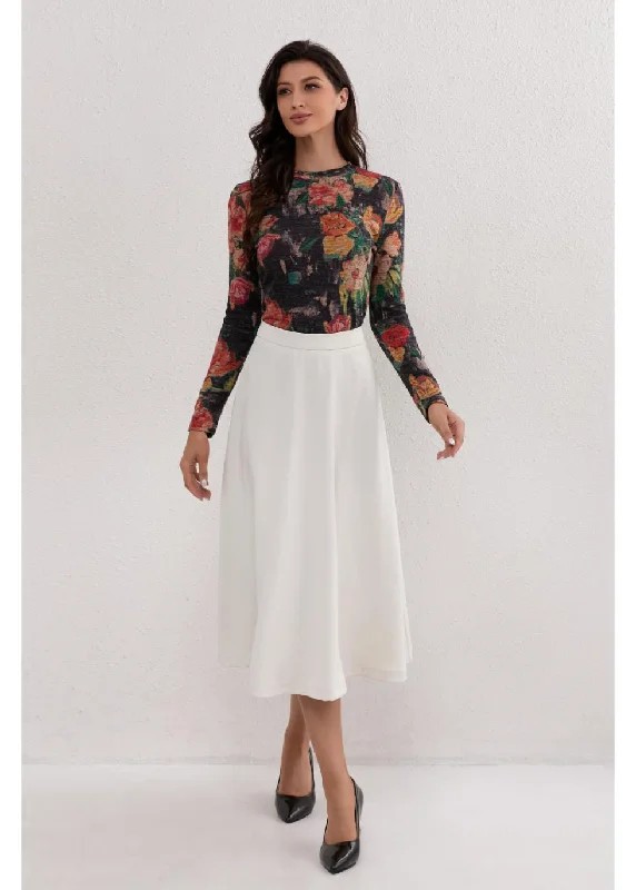 Closeout Sale Midnight Garden Stretch Top