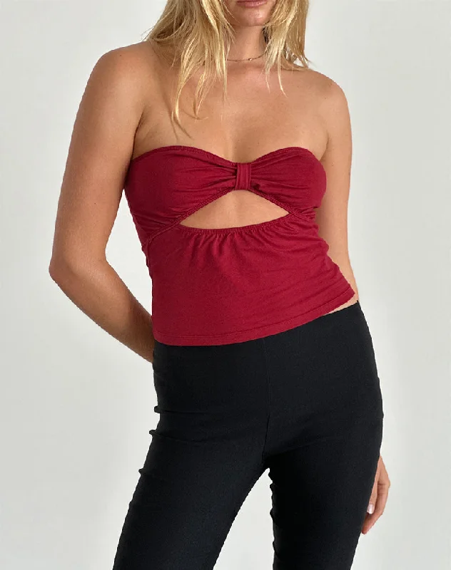 Crazy Deal Tifose Twist Front Top in Adrenaline Red